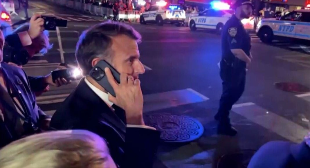 macron-llama-a-trump-tras-ser-detenido-por-caravana-en-nueva-york