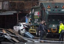 Muere una mujer en Nueva York tras estrellarse un camión de la basura contra un andamio muere-una-mujer-en-nueva-york-tras-estrellarse-un-camion-de-la-basura-contra-un-andamio